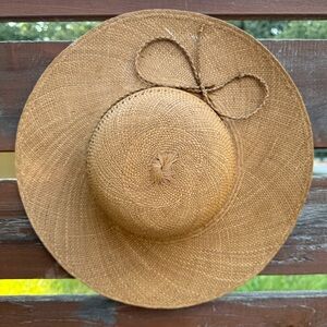 Ladies Brown Panamanian Straw Sunhat